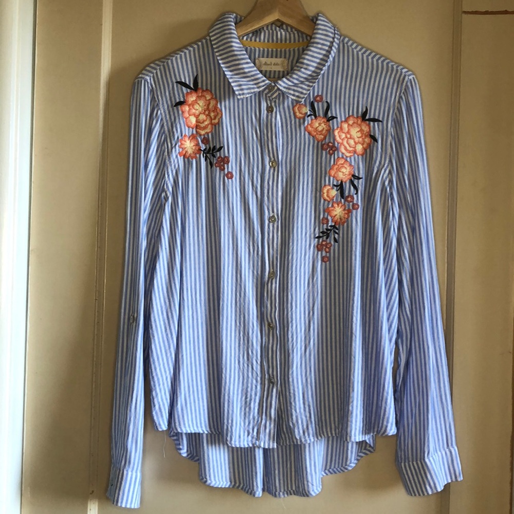 Altar’d State embroidered button down shirt